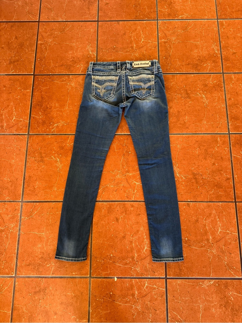 Rock Revival Skinny Jeans Women’s Size 28 Blue Wash Stretch Designer Denim